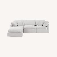 Wayfair Natural Velvet 3+ Seater Sofa