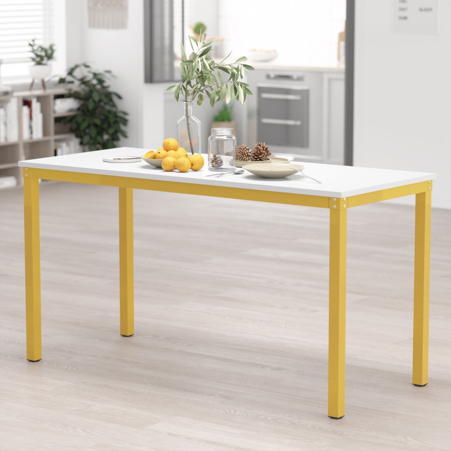 Room & Board Yellow Steel Dining Table - image-0
