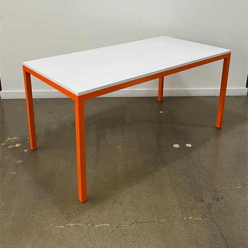 Used Room & Board PRATT Orange Steel Dining Table for sale on AptDeco