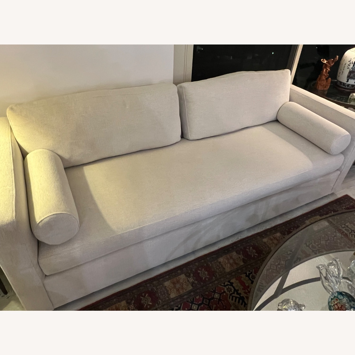 Crate & Barrel Aris White 3+ Seater Sofa - image-1