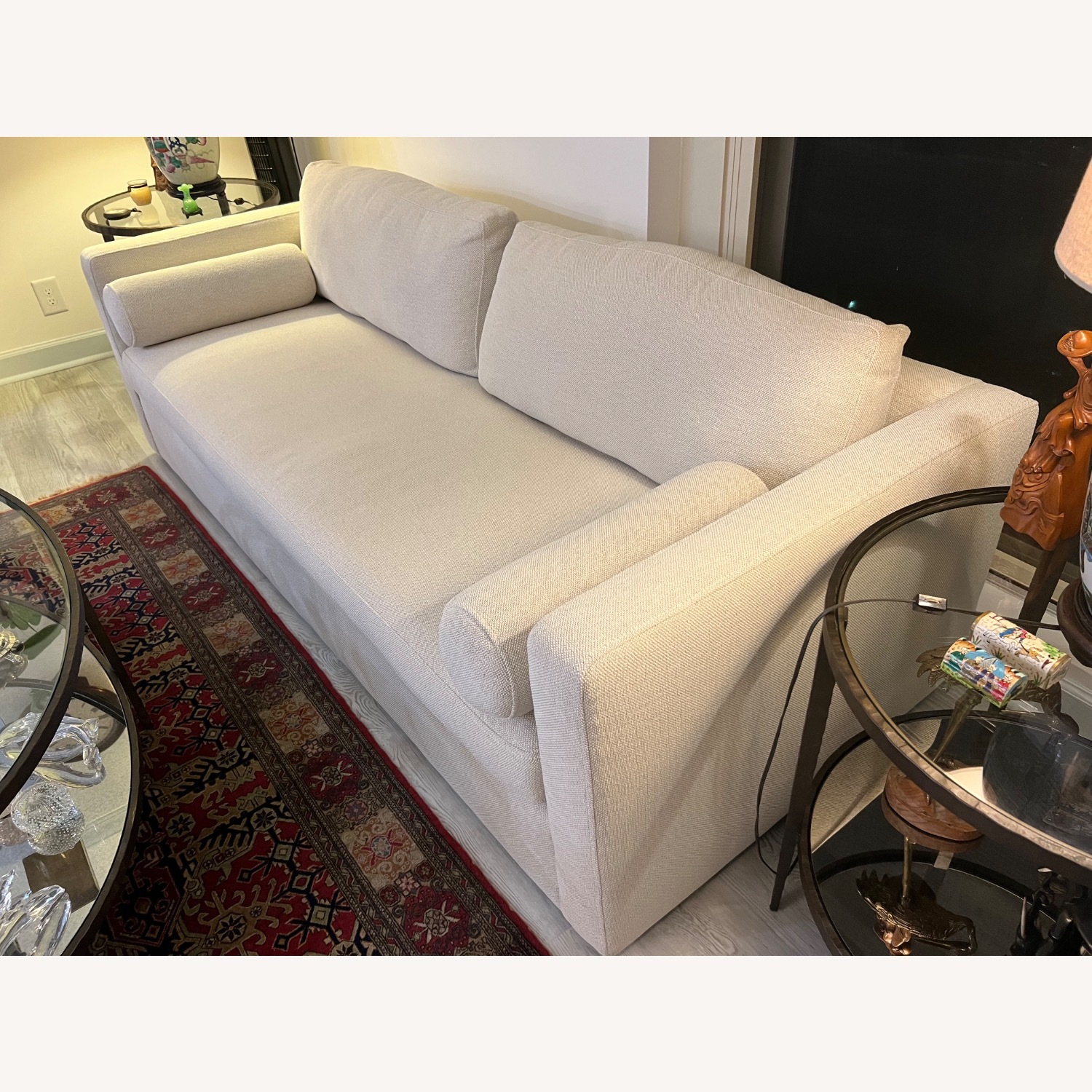 Crate & Barrel Aris White 3+ Seater Sofa - image-3