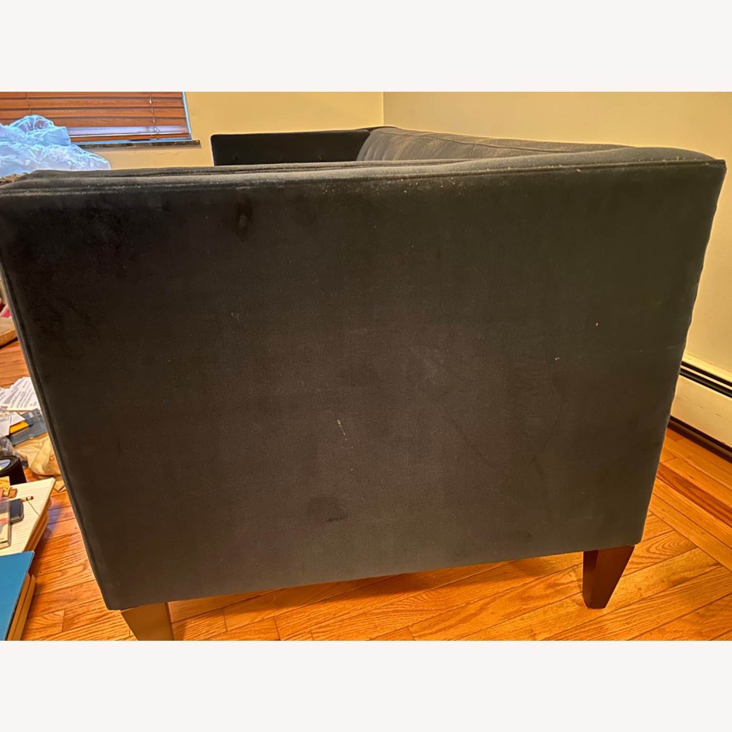 Crate & Barrel Aiden Velvet 3+ Seater Sofa - image-1