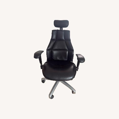 Used Verte Black Leather Office Chair for sale on AptDeco