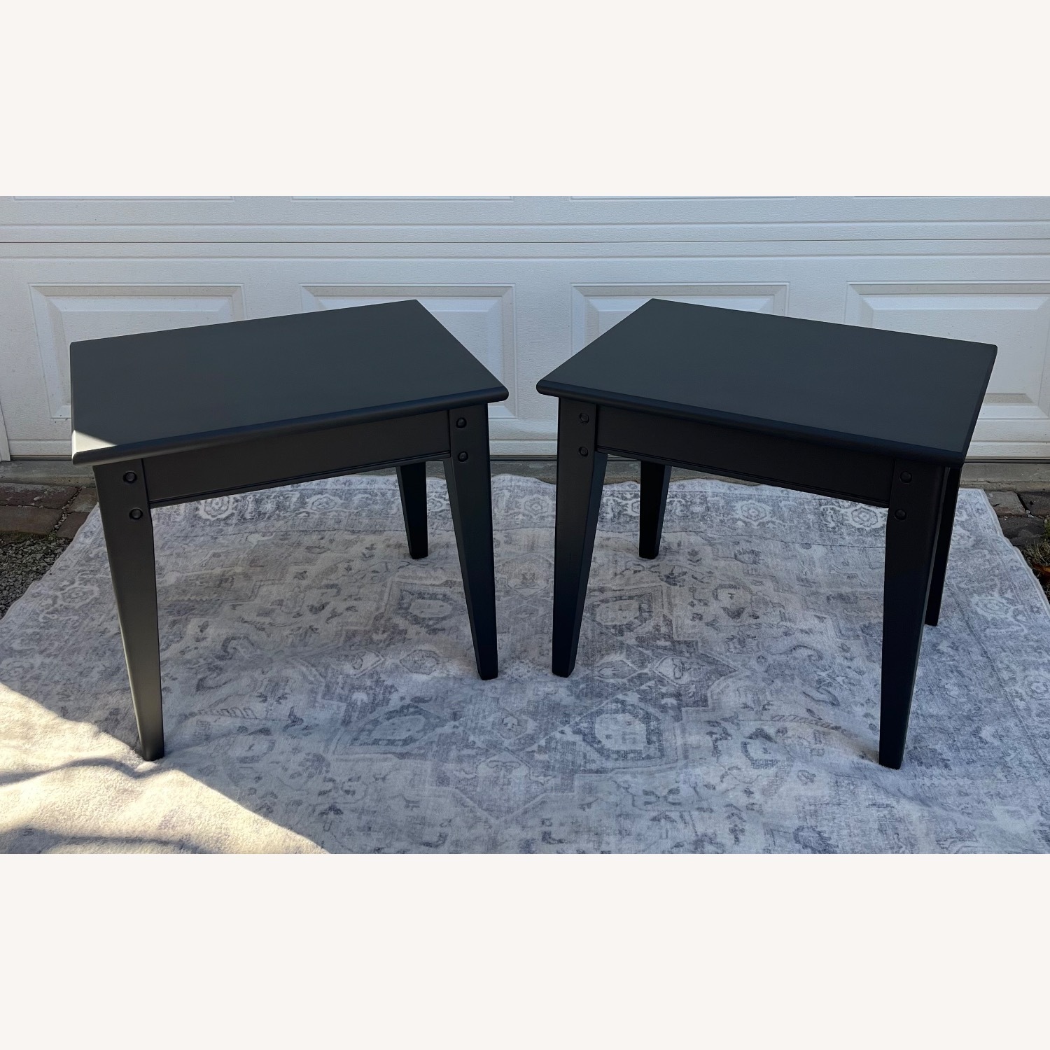 Black Wood Side Tables - image-1