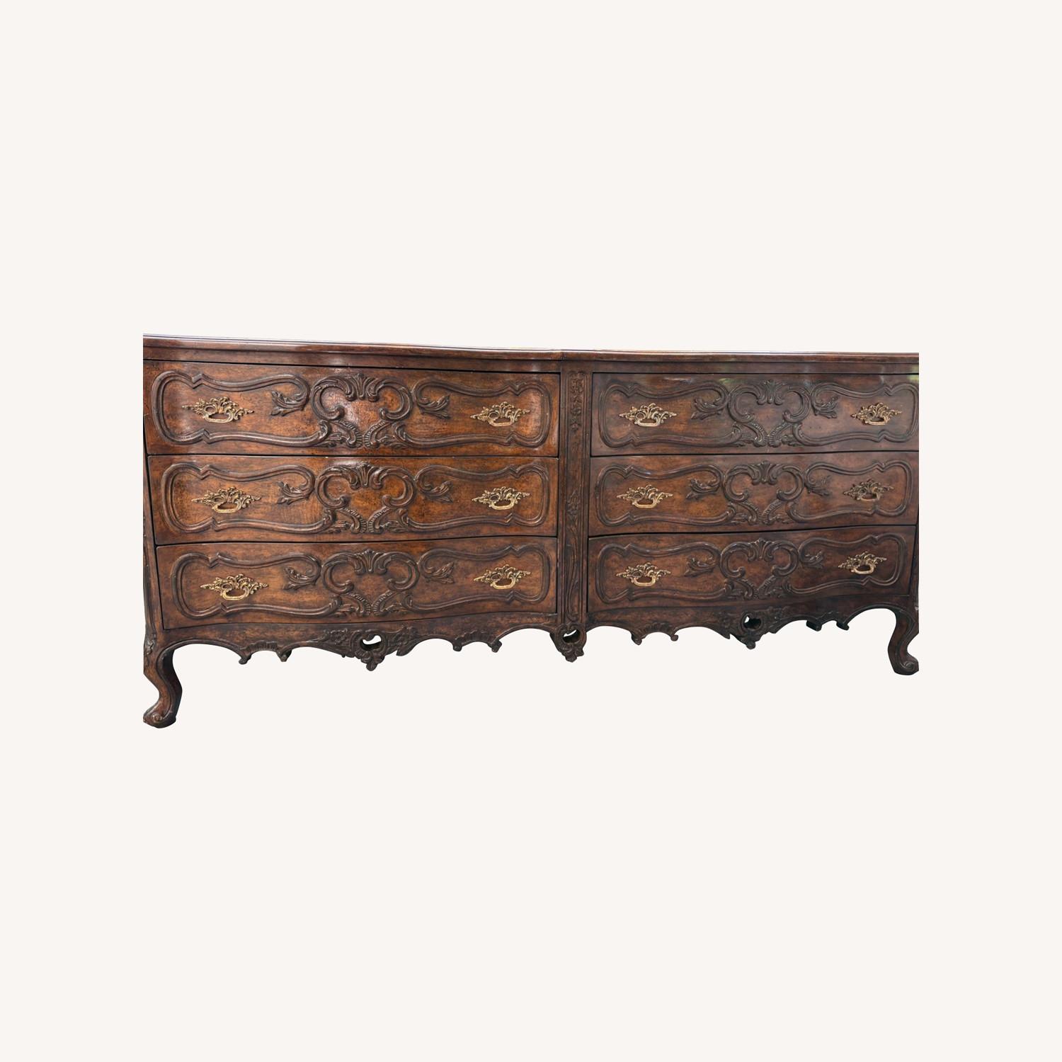 Louis Mittman Carved Walnut Dresser - image-0