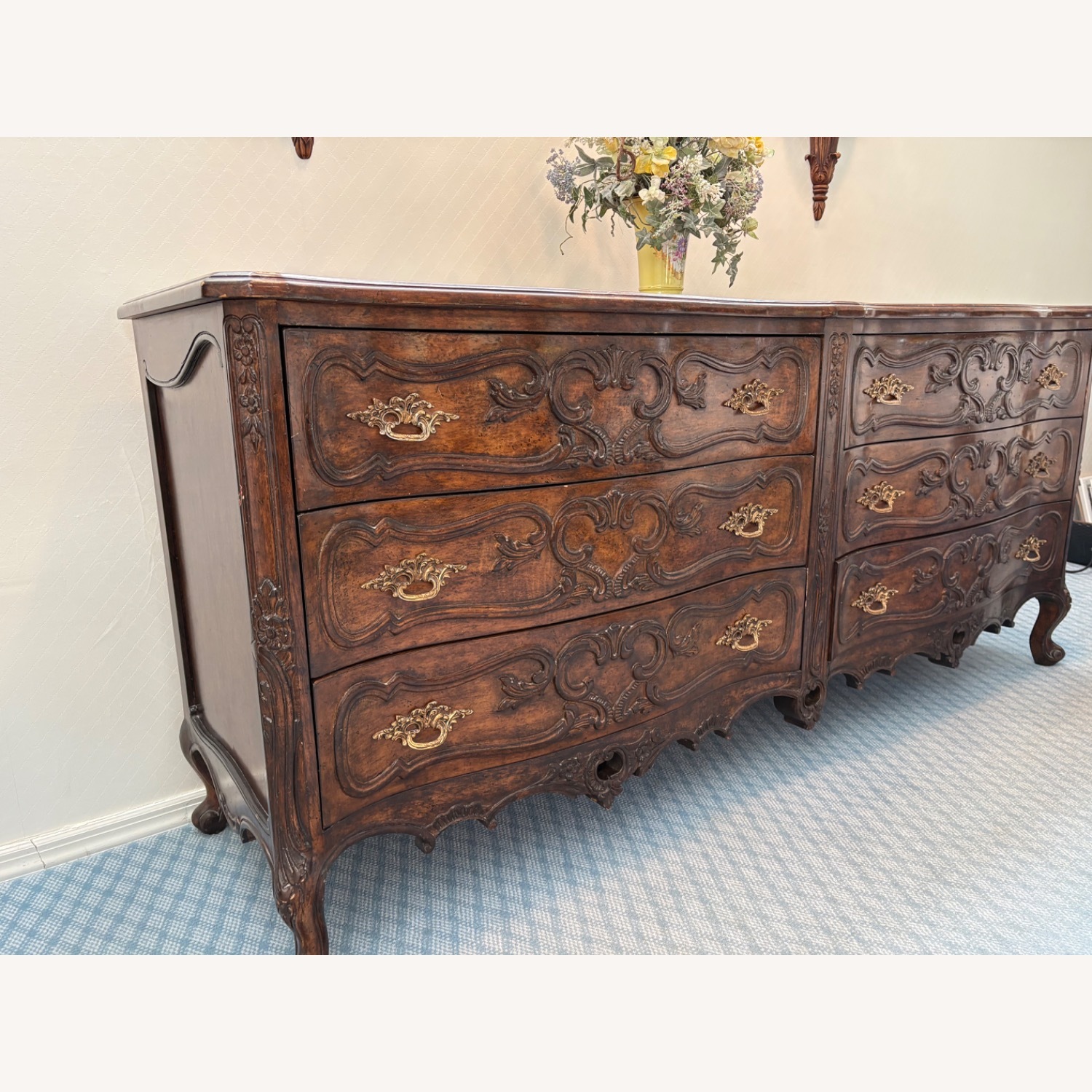 Louis Mittman Carved Walnut Dresser - image-3