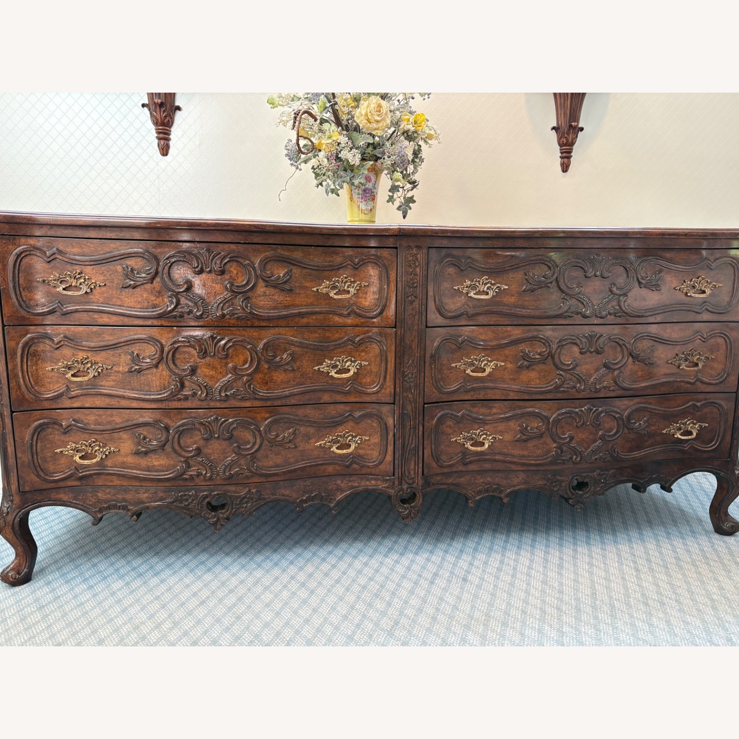 Louis Mittman Carved Walnut Dresser - image-2