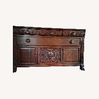 Vintage/Antique Dark Brown Wood Sideboard