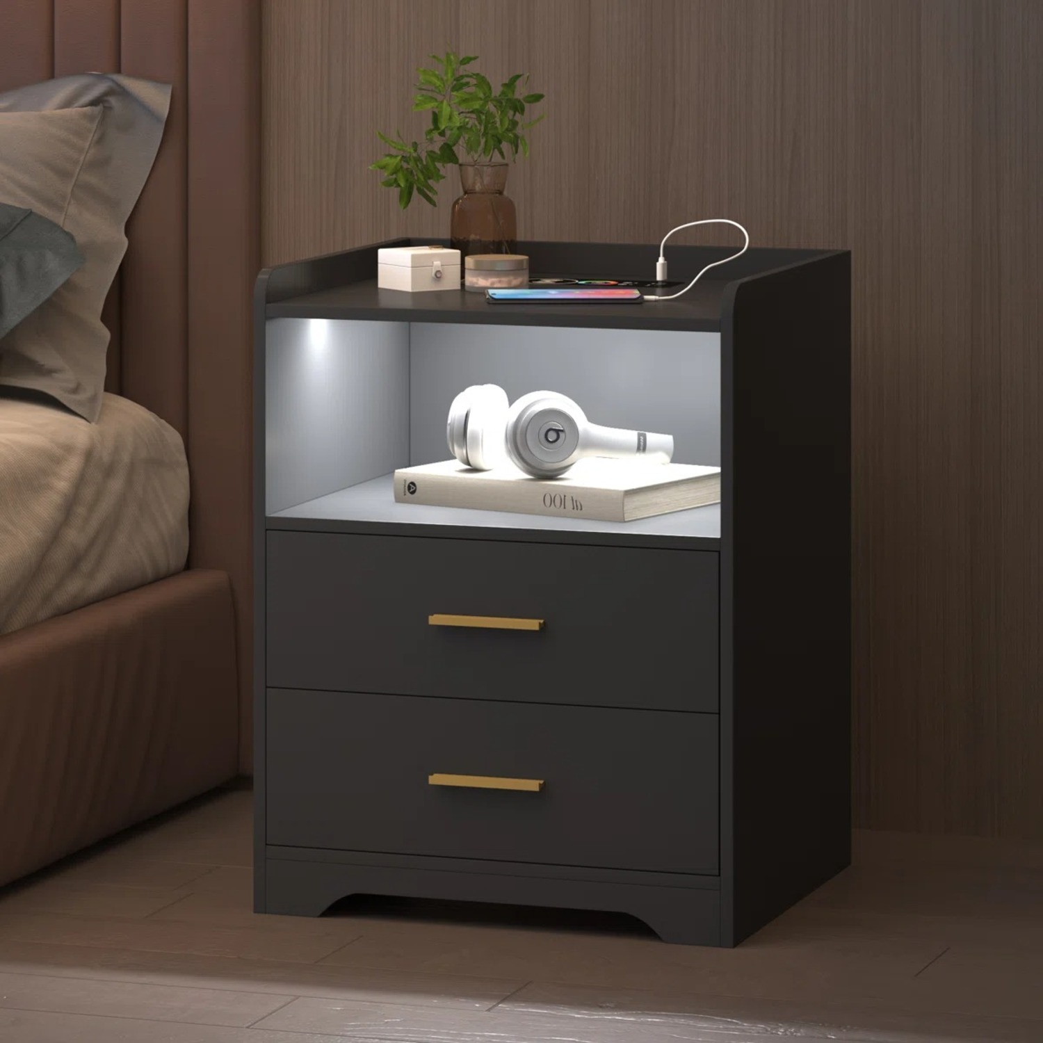 Wayfair Nightstand with Light Sensor  - image-3