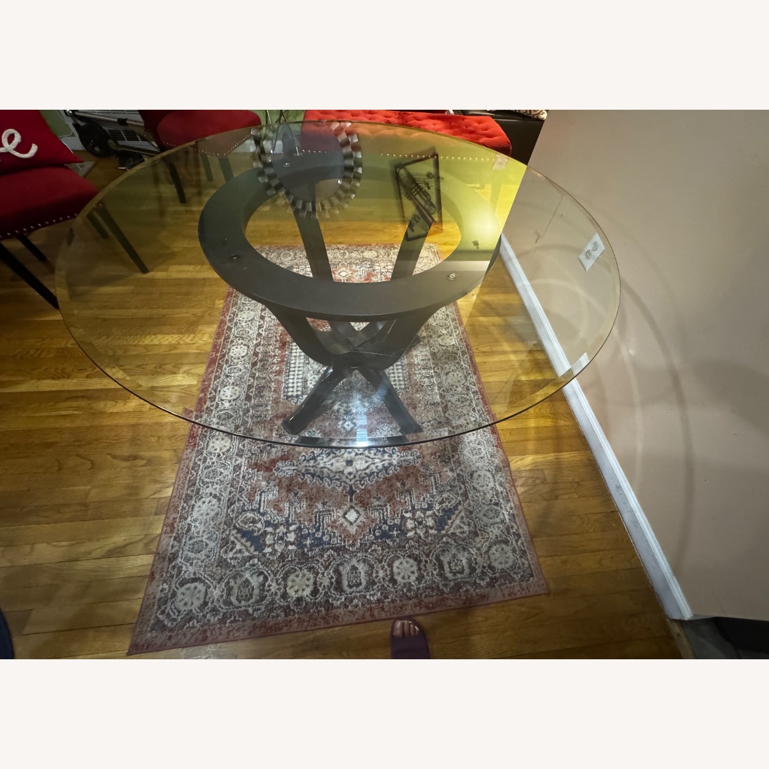 Raymour & Flanigan Dark Brown Dining Table - image-2