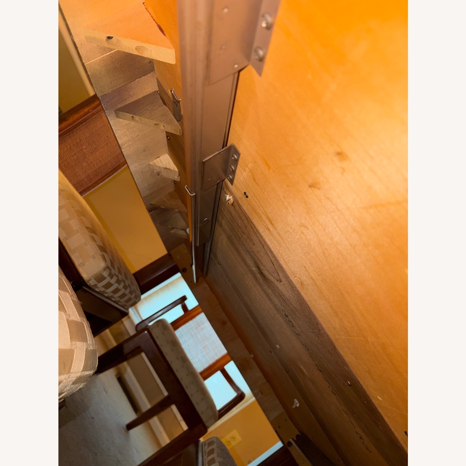 Burlwood Dining Table Mirrored Glass Top  - image-9