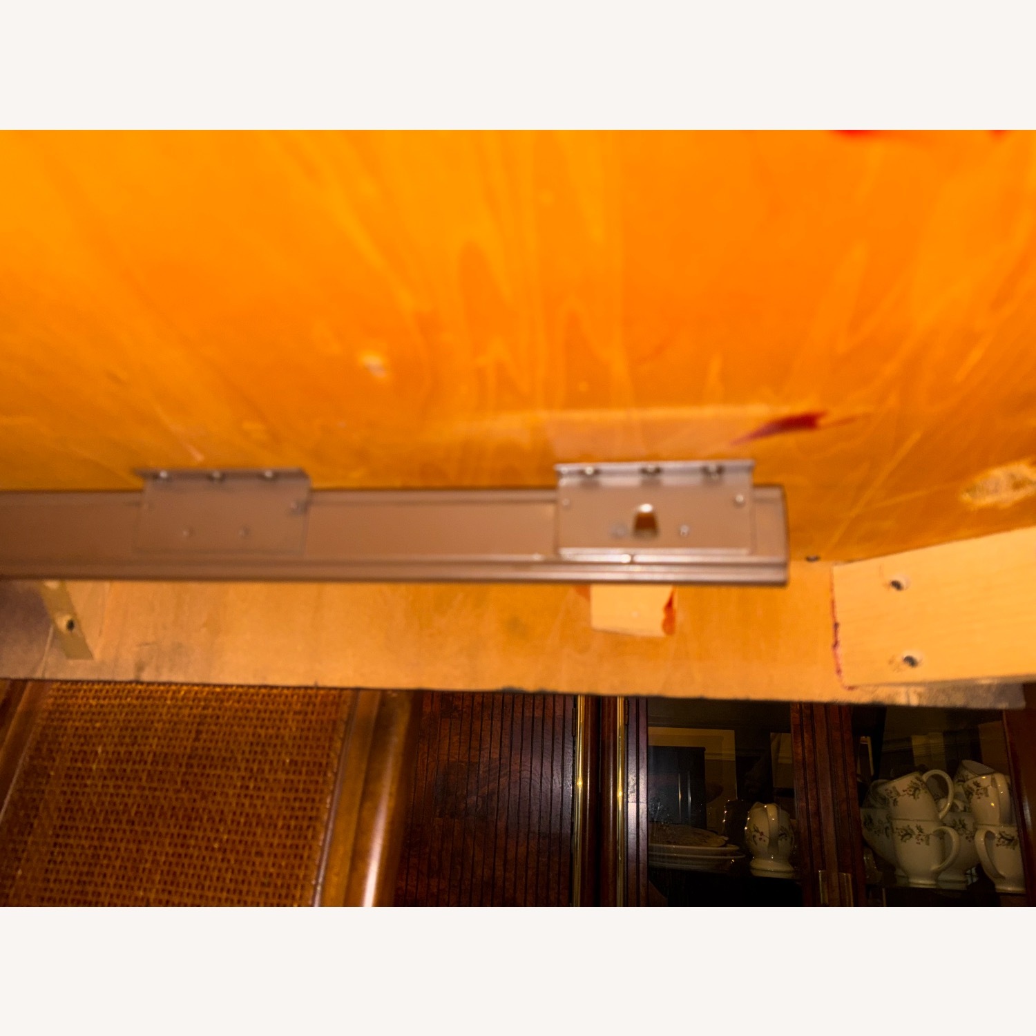 Burlwood Dining Table Mirrored Glass Top  - image-11