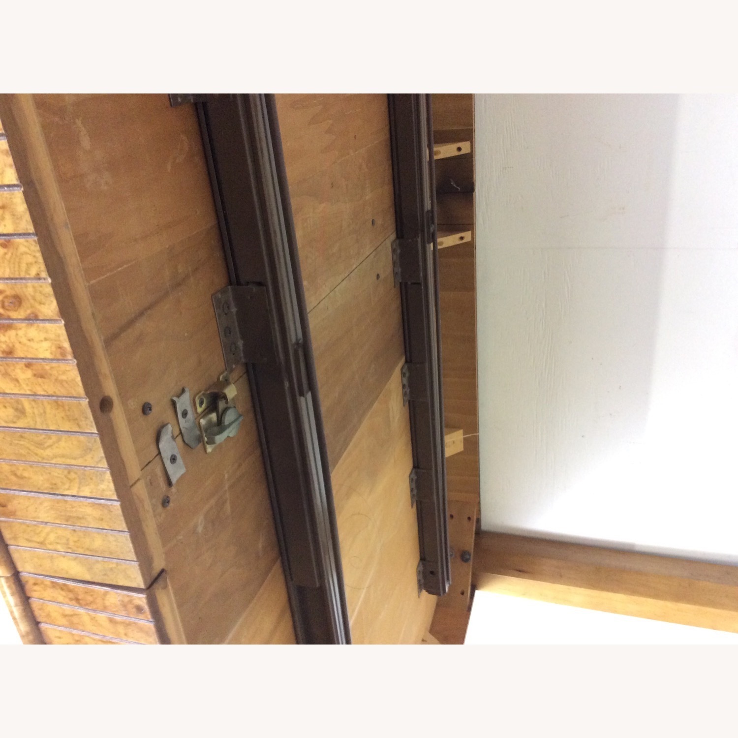 Burlwood Dining Table Mirrored Glass Top  - image-7