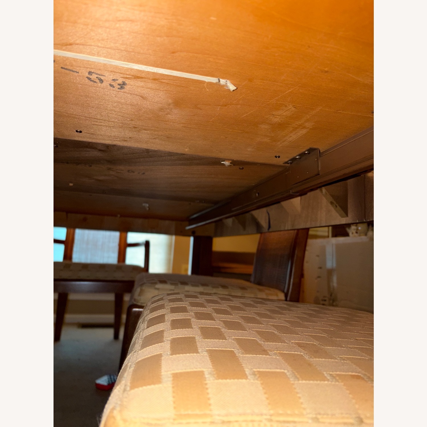 Burlwood Dining Table Mirrored Glass Top  - image-10