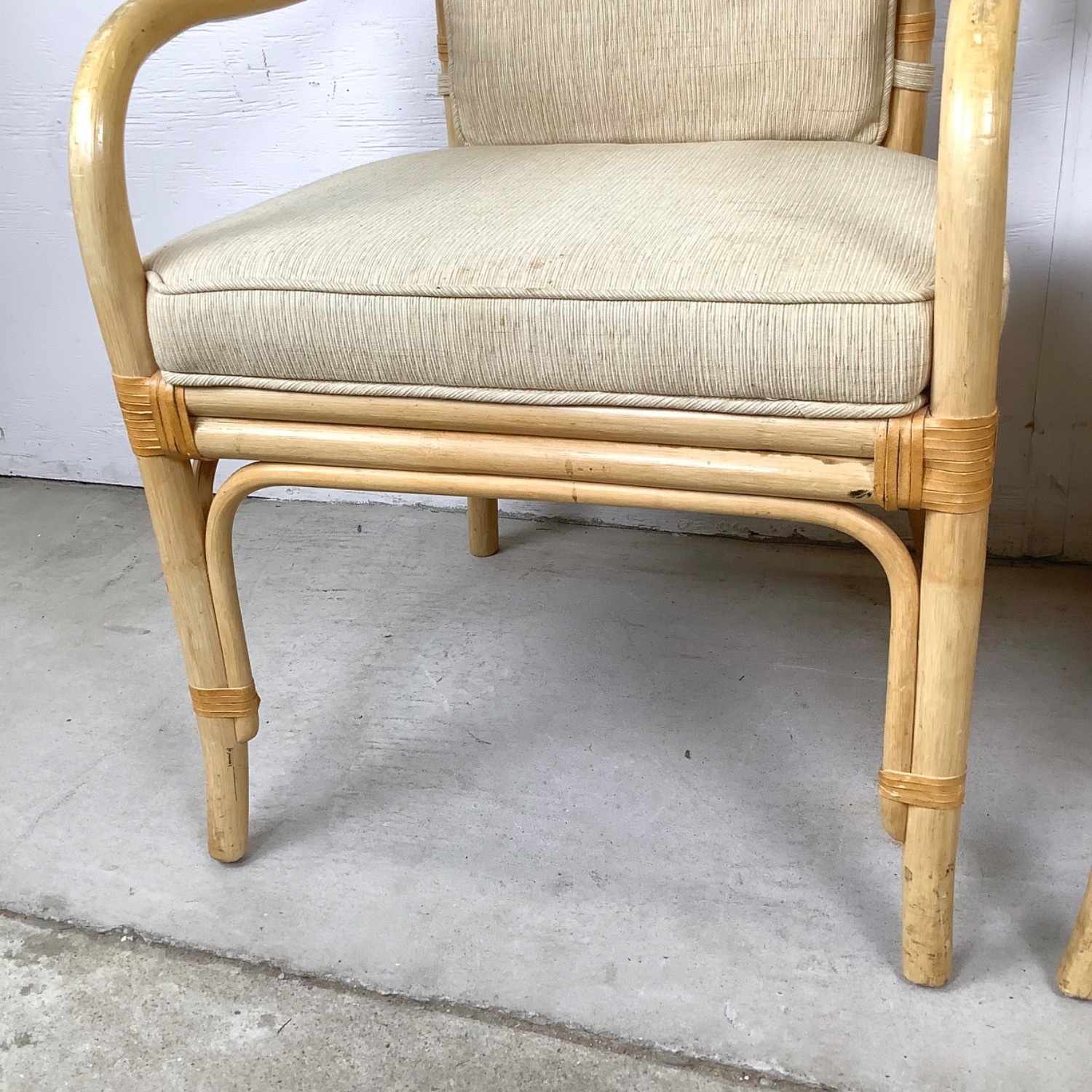 Vintage Coastal Henredon Rattan Armchairs - image-19