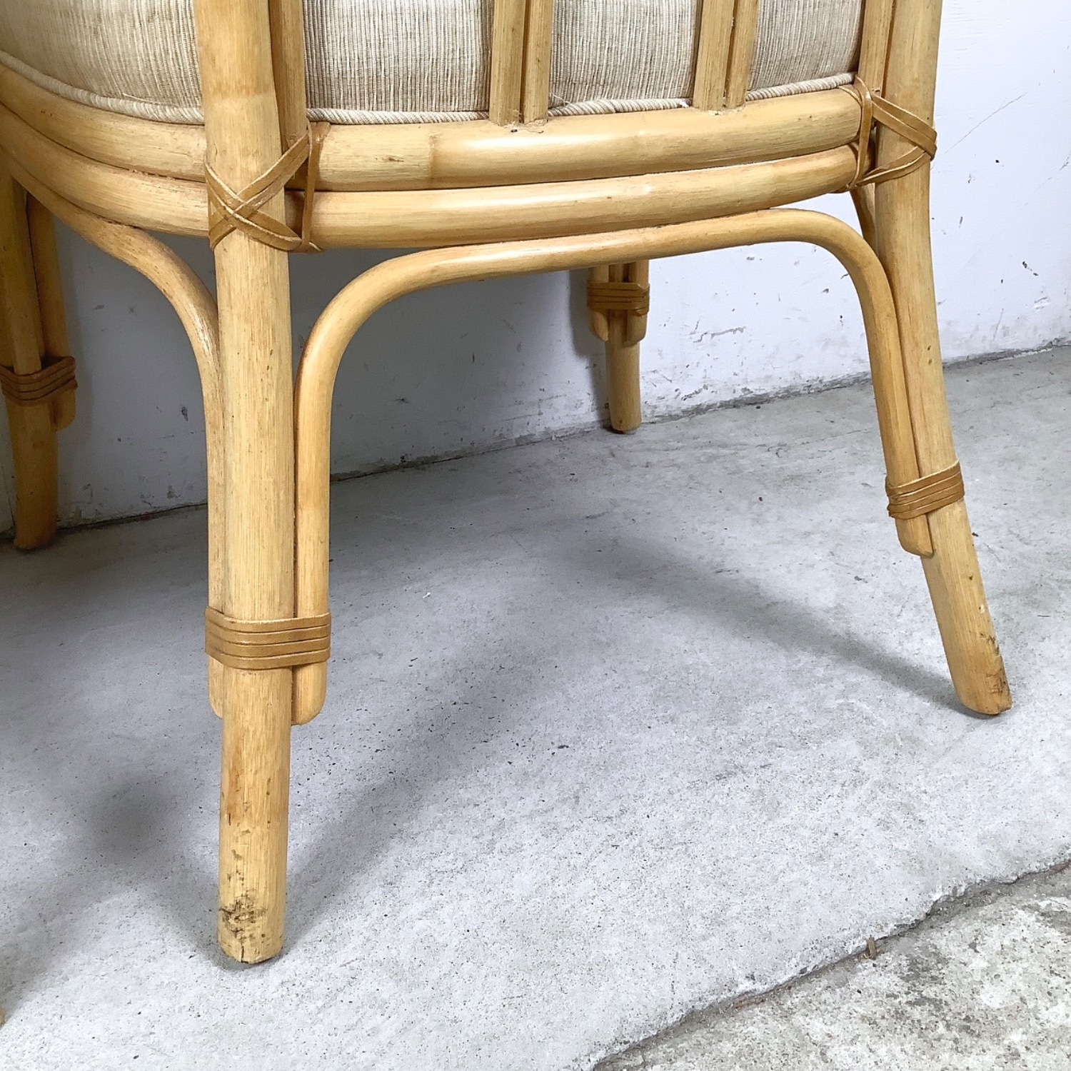 Vintage Coastal Henredon Rattan Armchairs - image-12