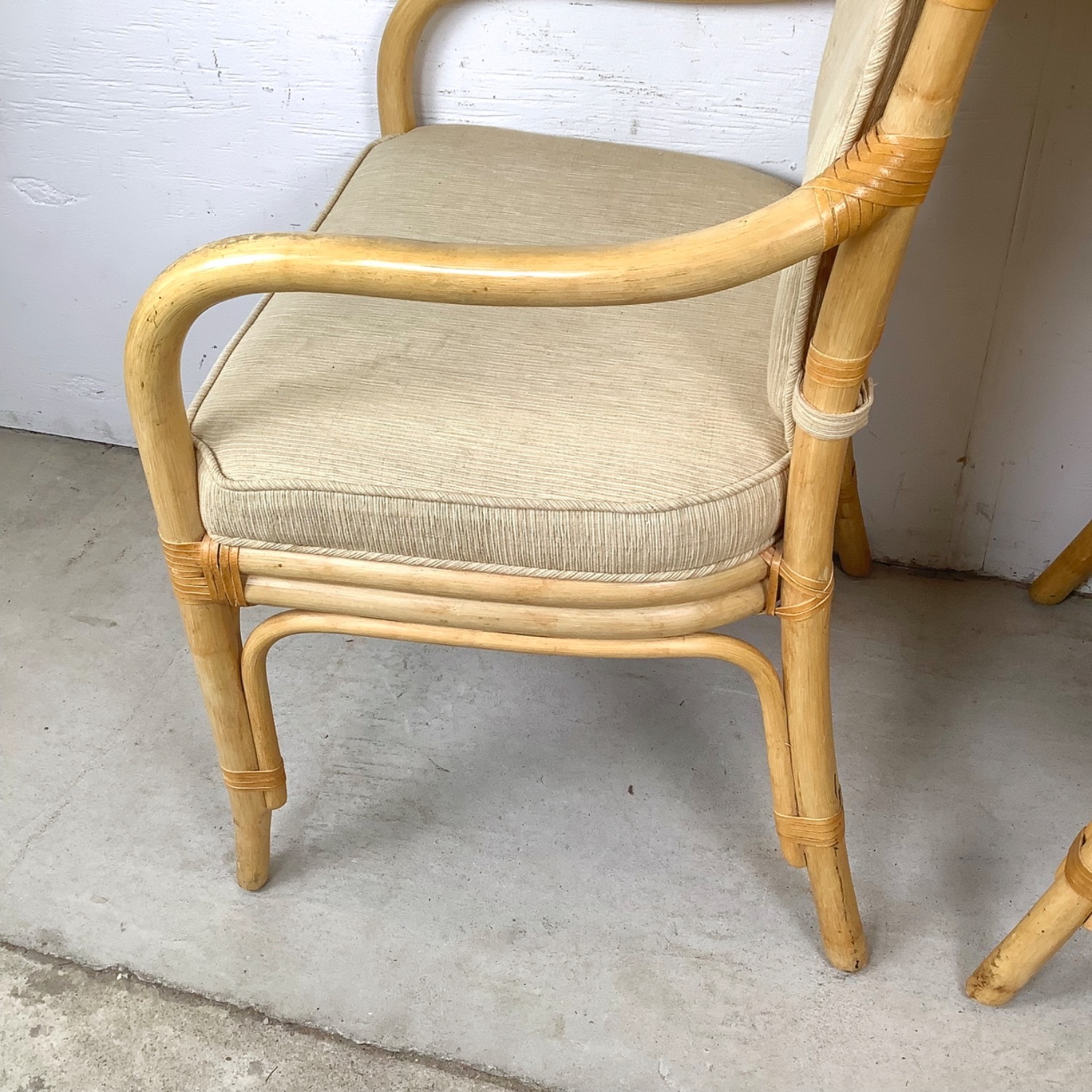 Vintage Coastal Henredon Rattan Armchairs - image-13