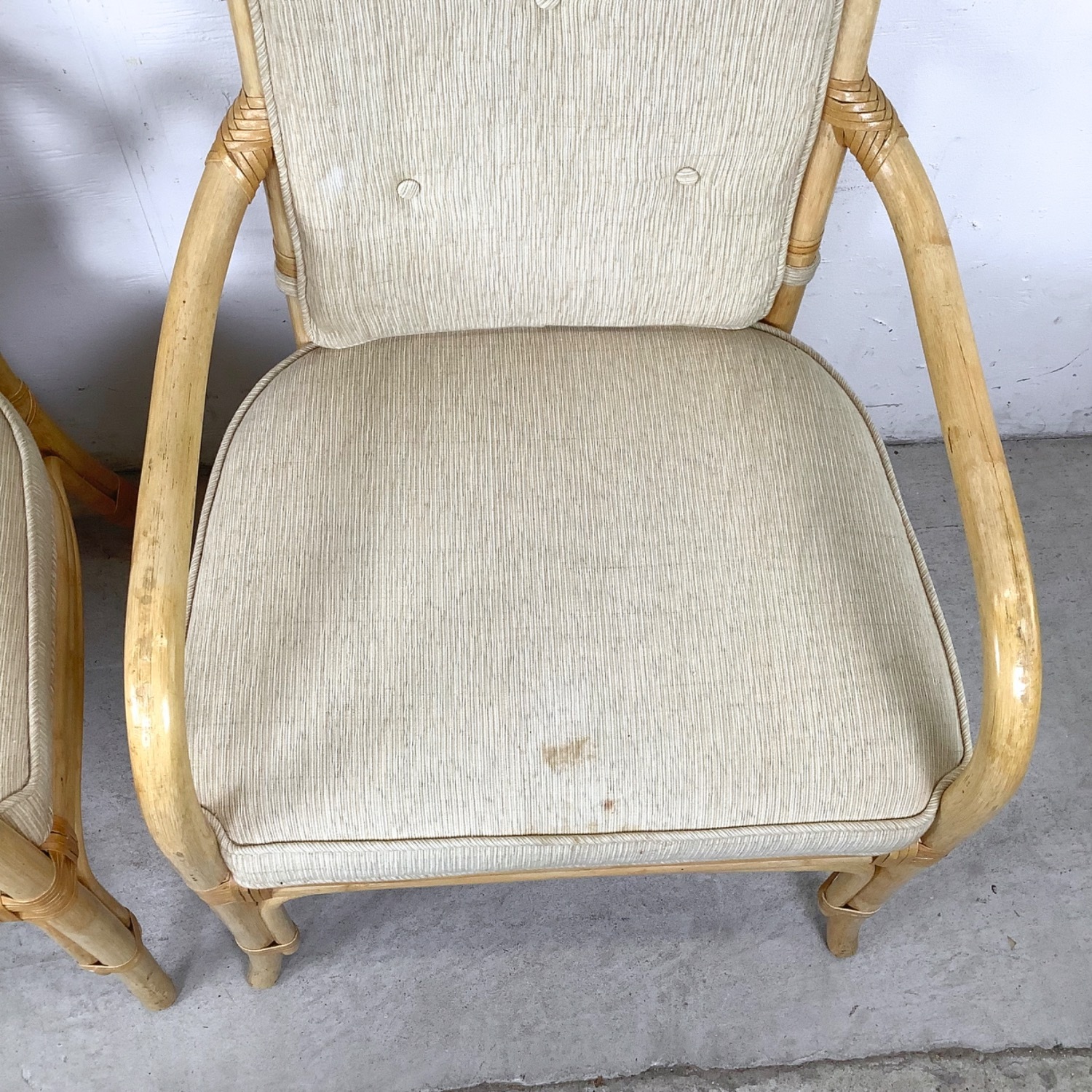 Vintage Coastal Henredon Rattan Armchairs - image-17