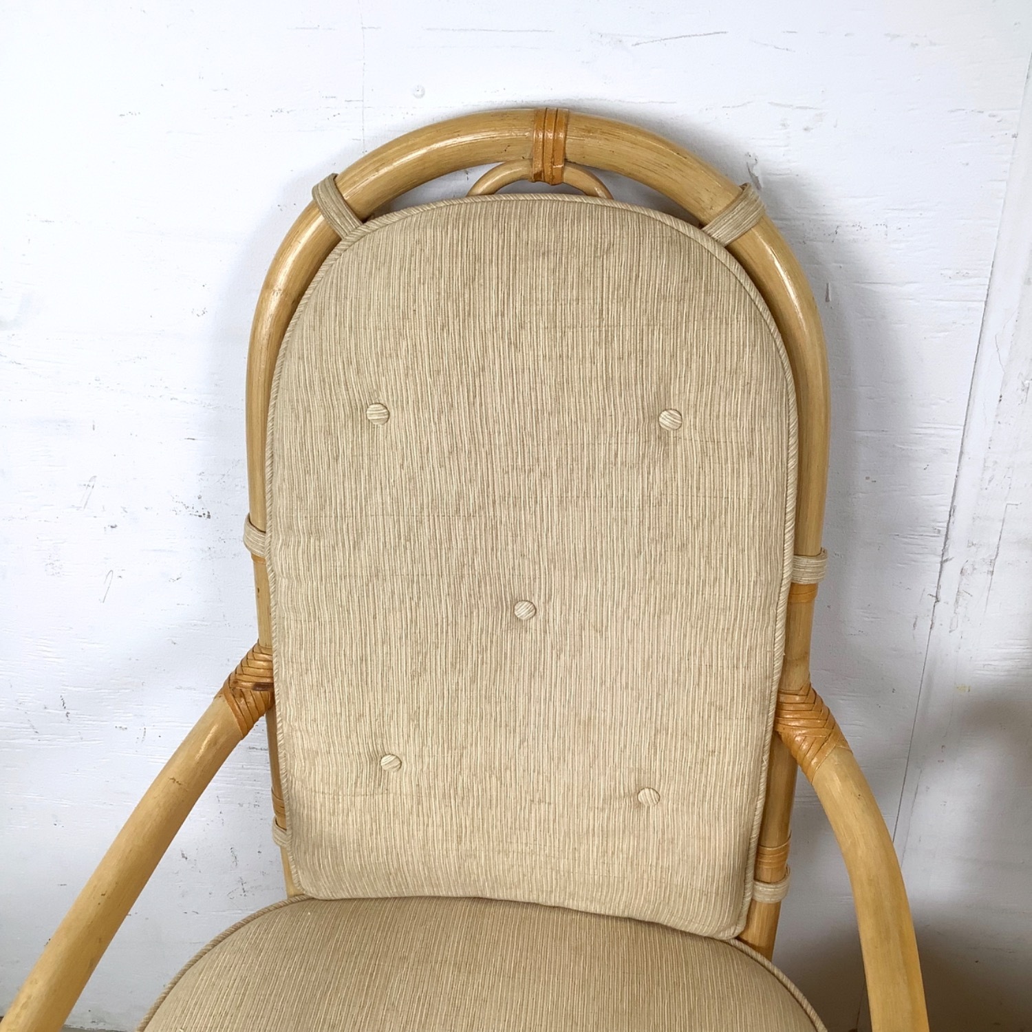 Vintage Coastal Henredon Rattan Armchairs - image-6