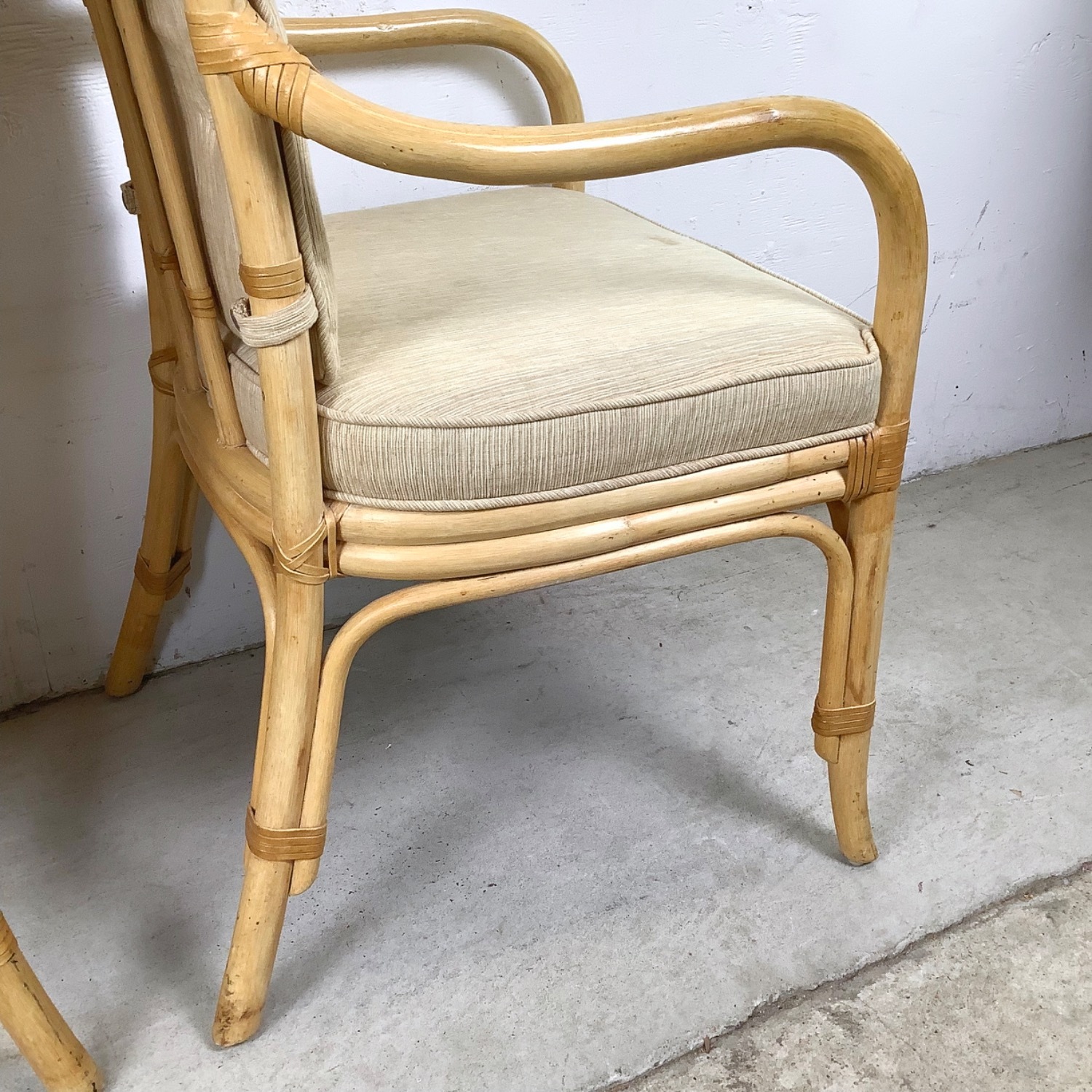 Vintage Coastal Henredon Rattan Armchairs - image-14