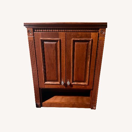 Used Vintage/Antique Dark Brown Wood Wall Shelf for sale on AptDeco