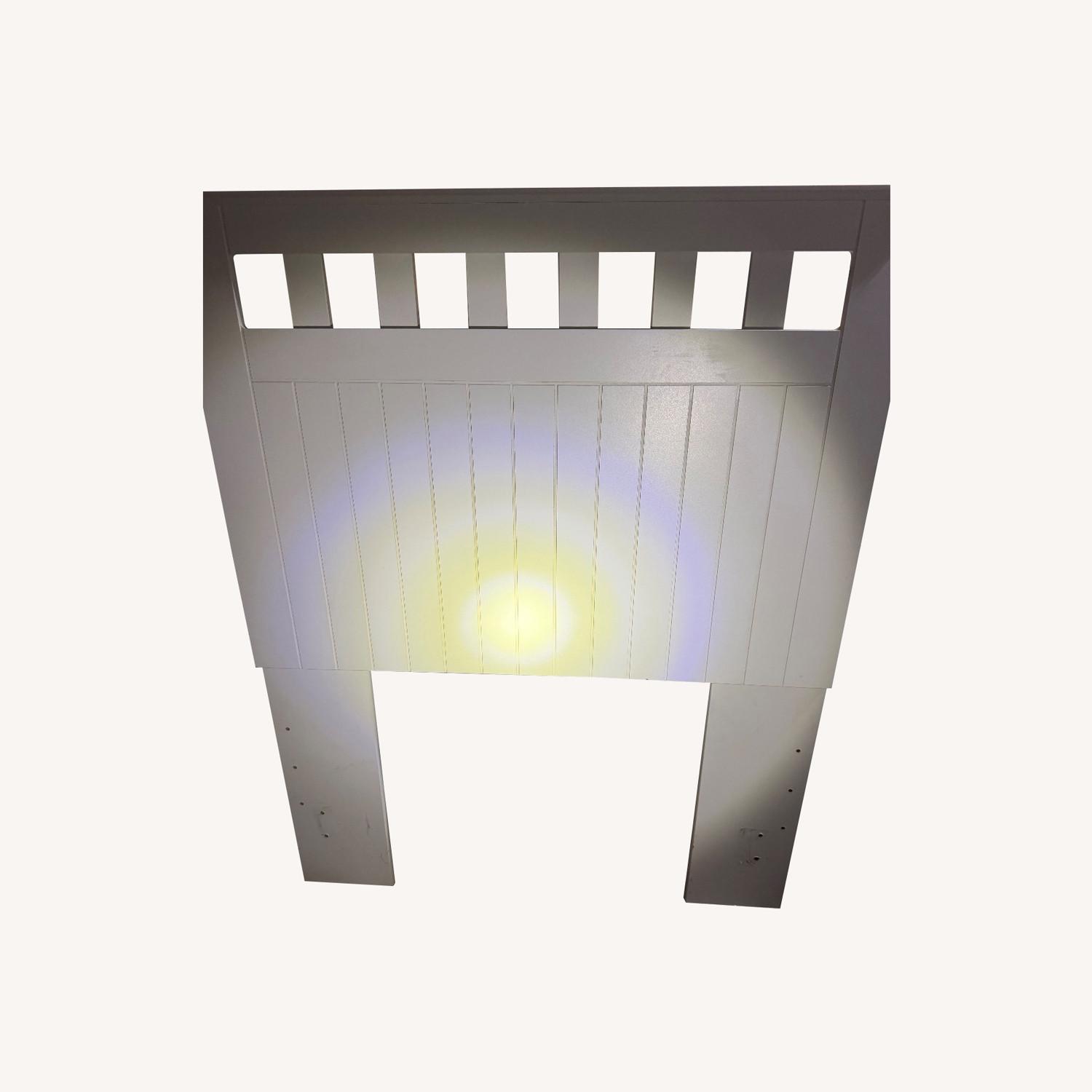 White Wood Headboard - image-0