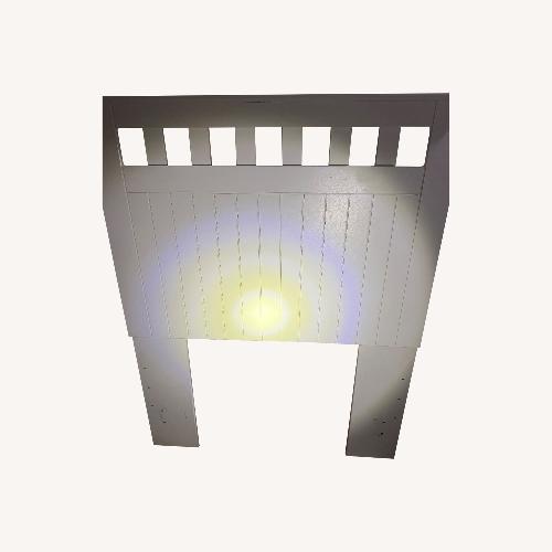 Used White Wood Headboard for sale on AptDeco