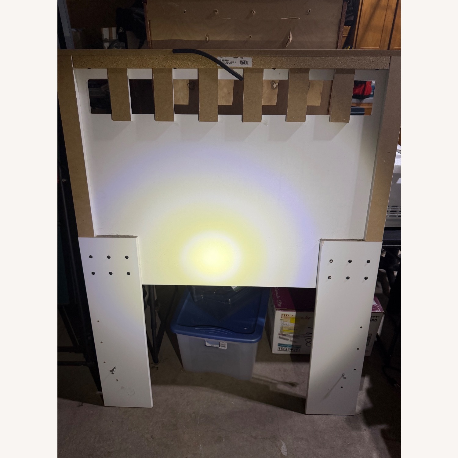 White Wood Headboard - image-2