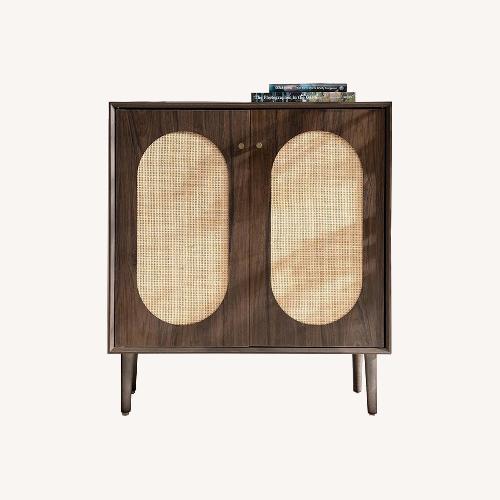 Used Amazon 2 Doors Brown Wooden Cabinet for sale on AptDeco