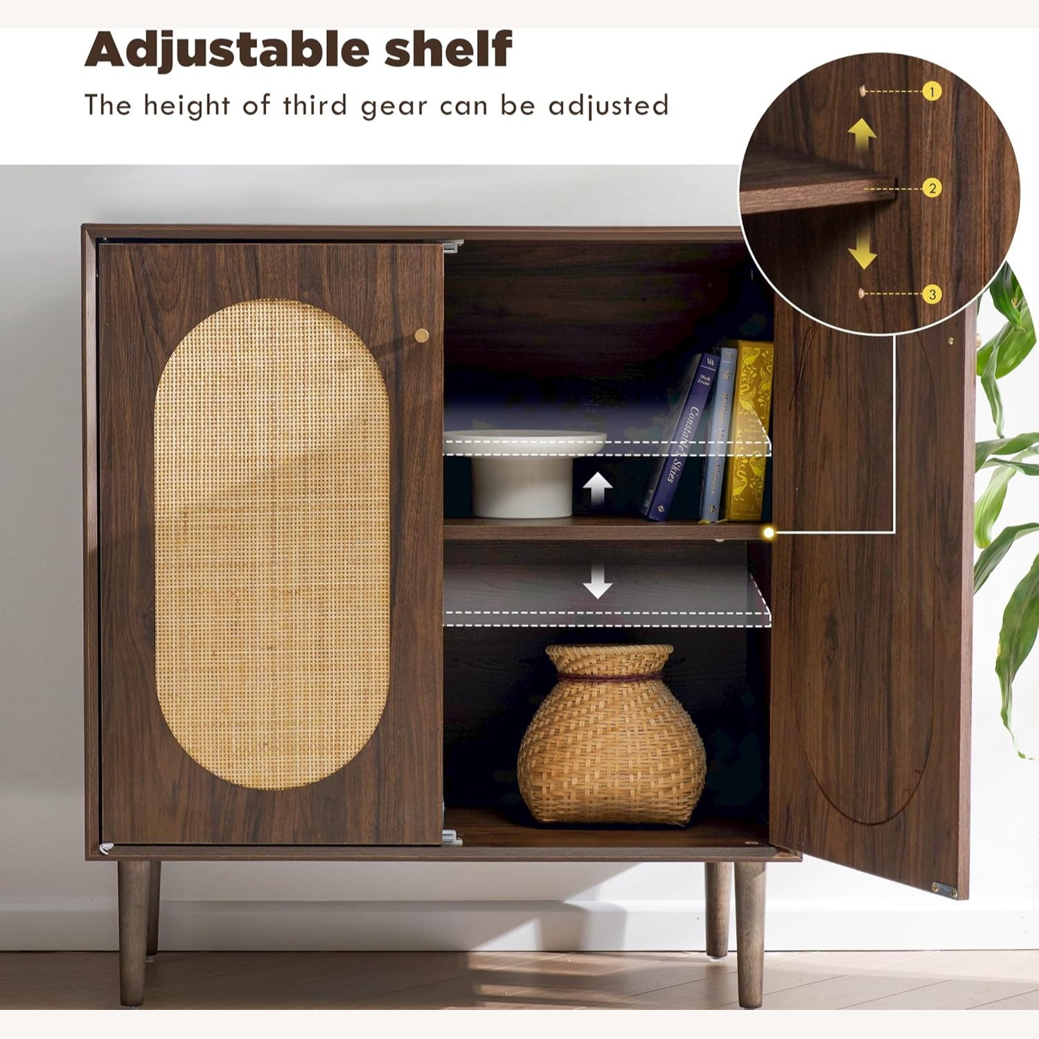 Amazon 2 Doors Brown Wooden Cabinet  - image-2