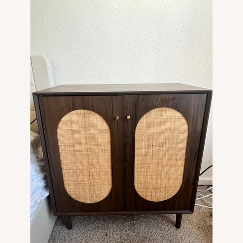 Used Amazon 2 Doors Brown Wooden Cabinet  for sale on AptDeco