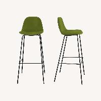 AllModern Green Velvet Stools