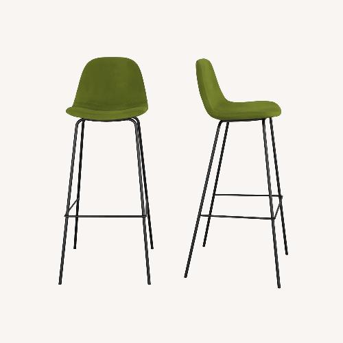 Used AllModern Green Velvet Stools for sale on AptDeco
