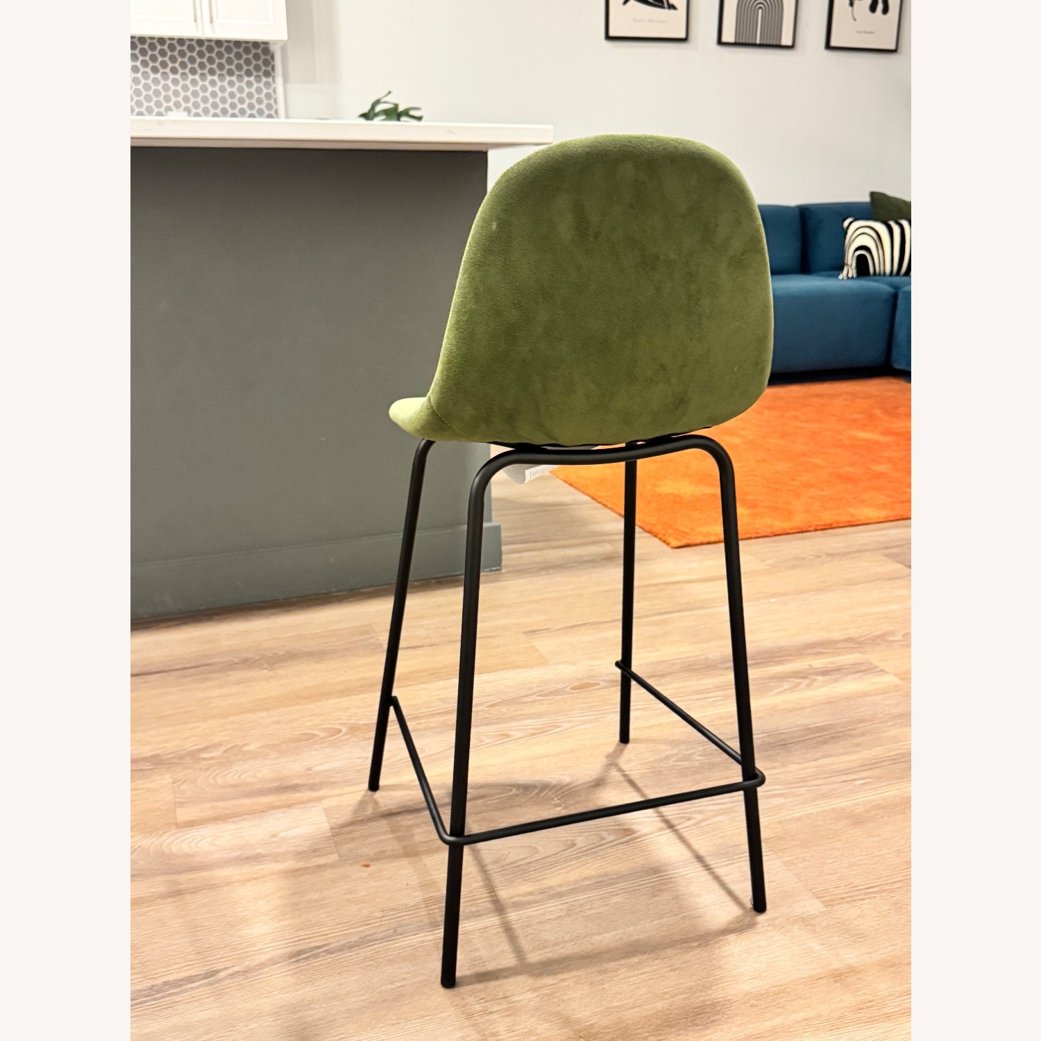 AllModern Green Velvet Stools - image-3