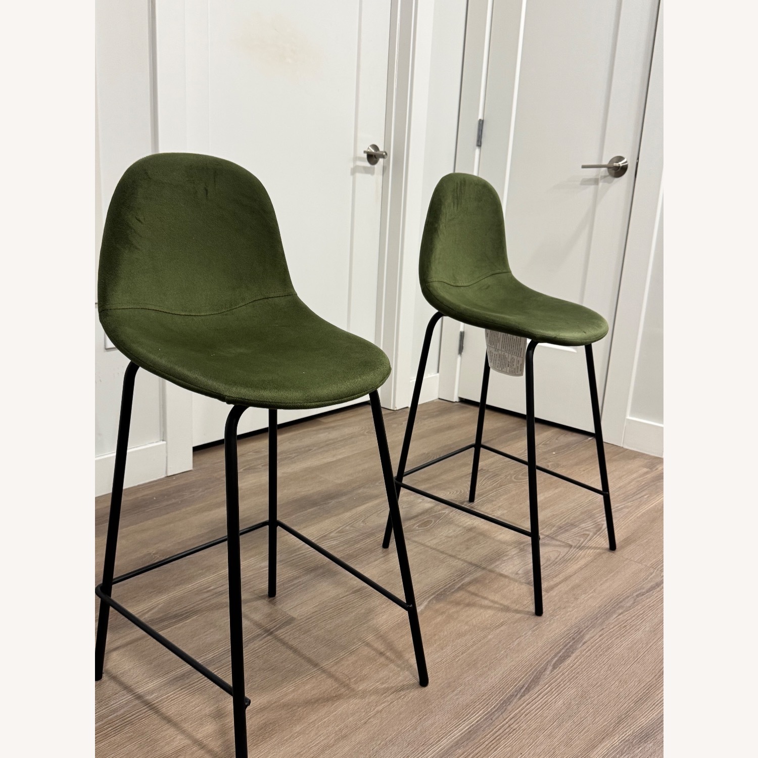 AllModern Green Velvet Stools - image-4