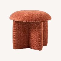 West Elm Burnt Orange Ottoman