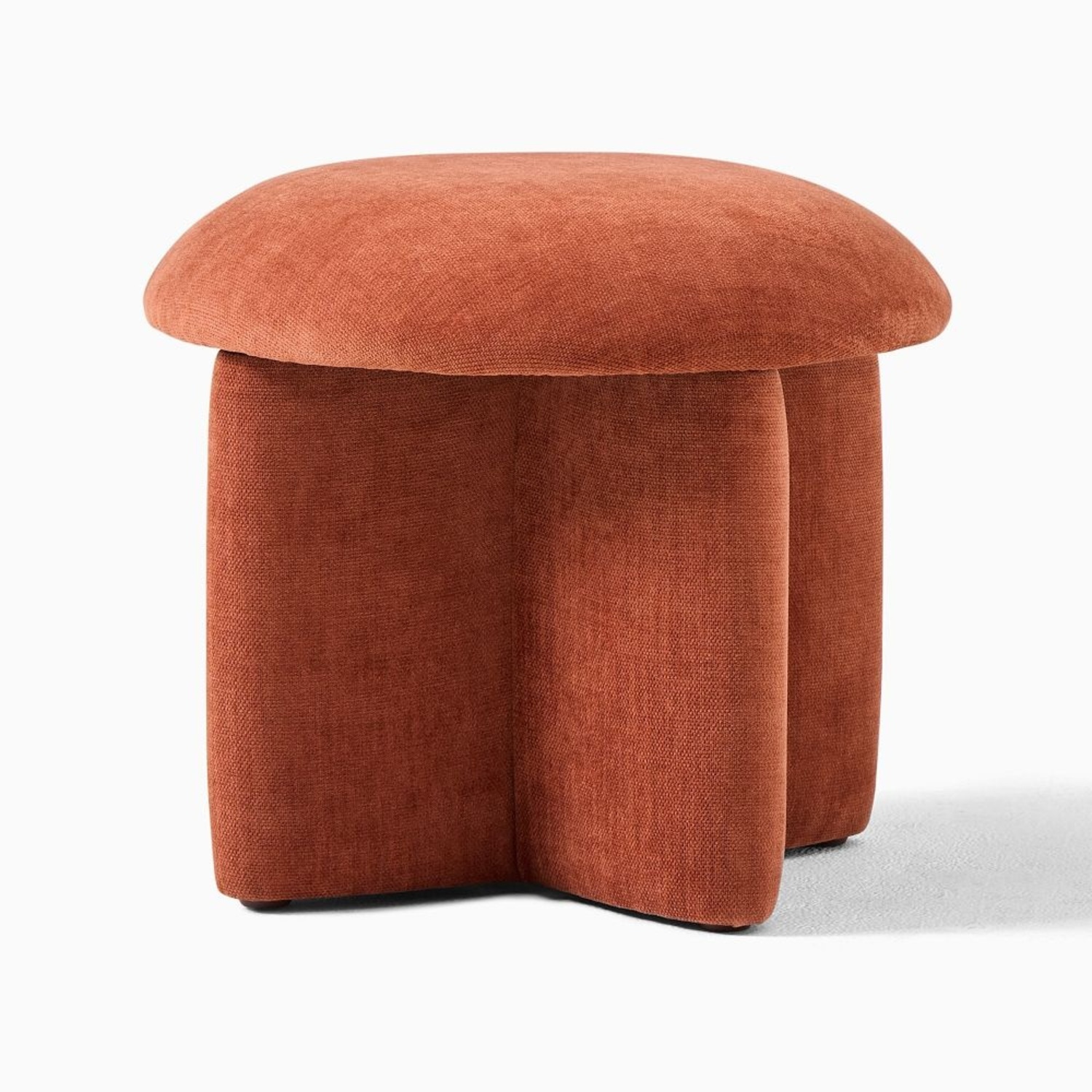 West Elm Burnt Orange Ottoman - image-4