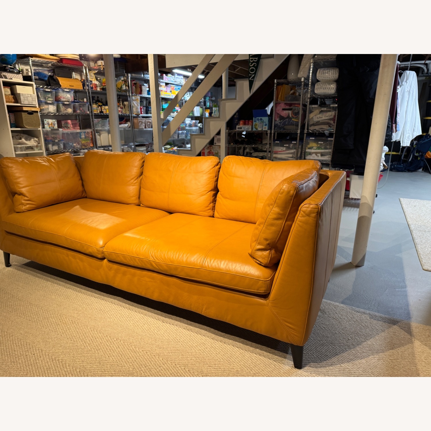 IKEA Leather Natural 3+ Seater Sofa - image-1