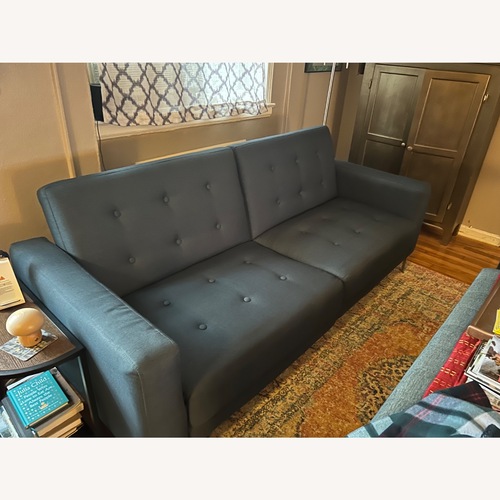 Used Wayfair Teal Blue Sofa 76” for sale on AptDeco