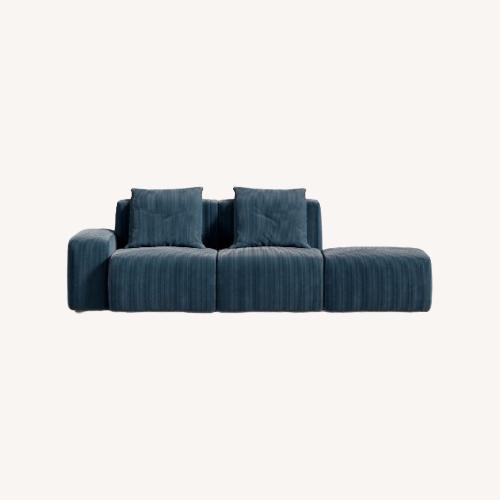 Used  Rove Concepts Kaye Sofa  Blue Corduroy  for sale on AptDeco