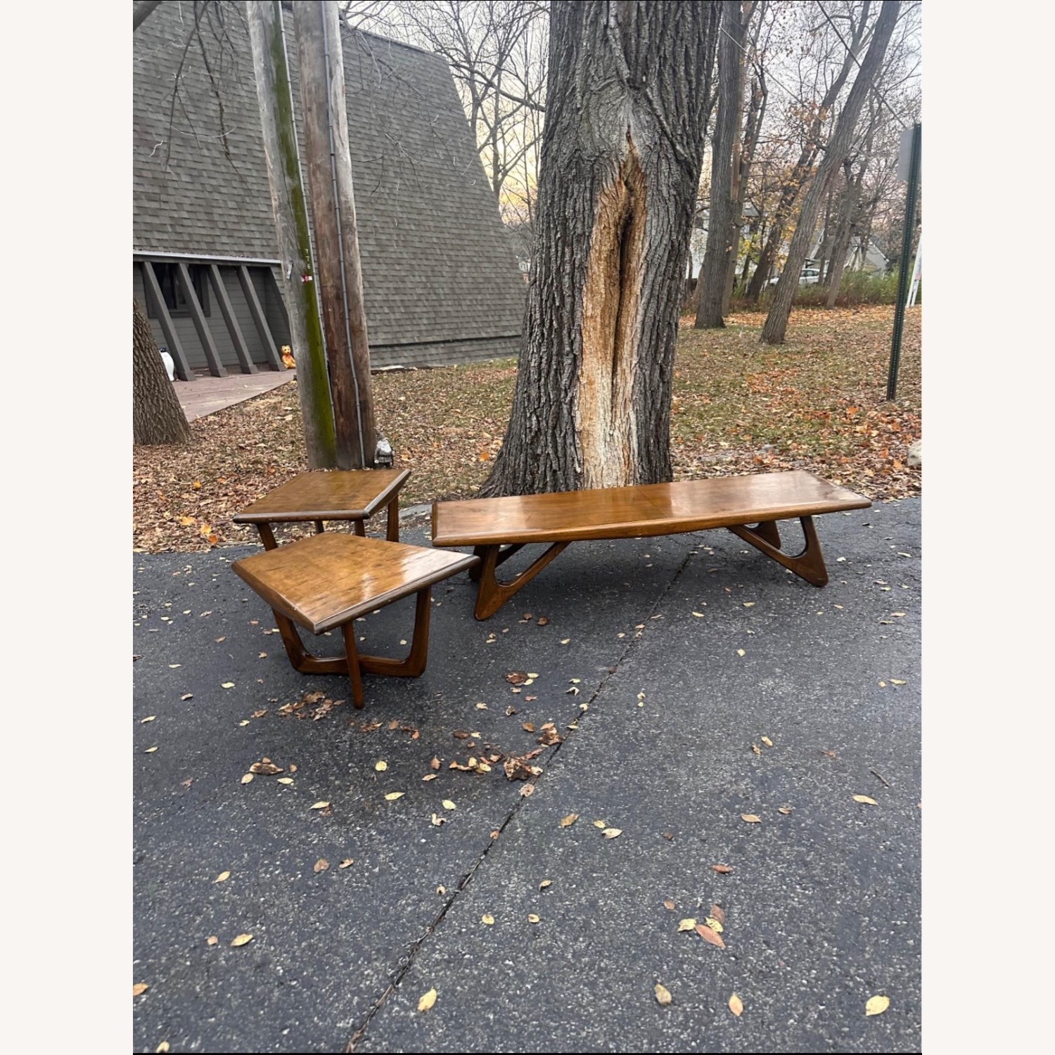 Vintage/Antique Dark Brown Coffee Table - image-2