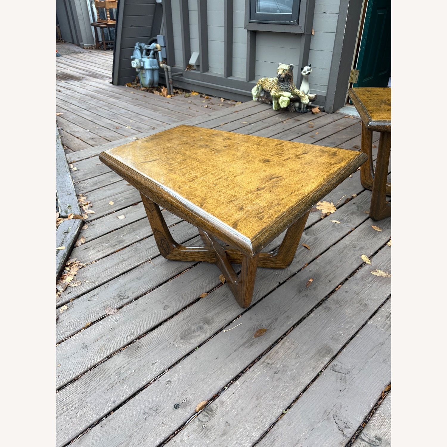 Vintage/Antique Dark Brown Coffee Table - image-3
