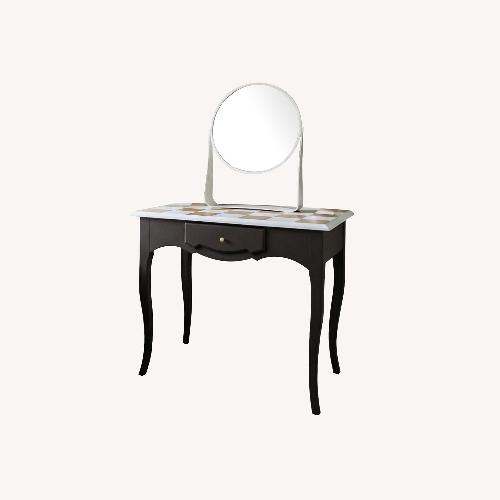 Used Modern Vintage Vanity And Mirror Checkered  for sale on AptDeco