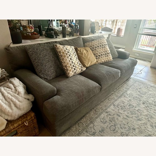 Used Rooms To Go Light Gray Fabric 3+ Seater Sofa for sale on AptDeco