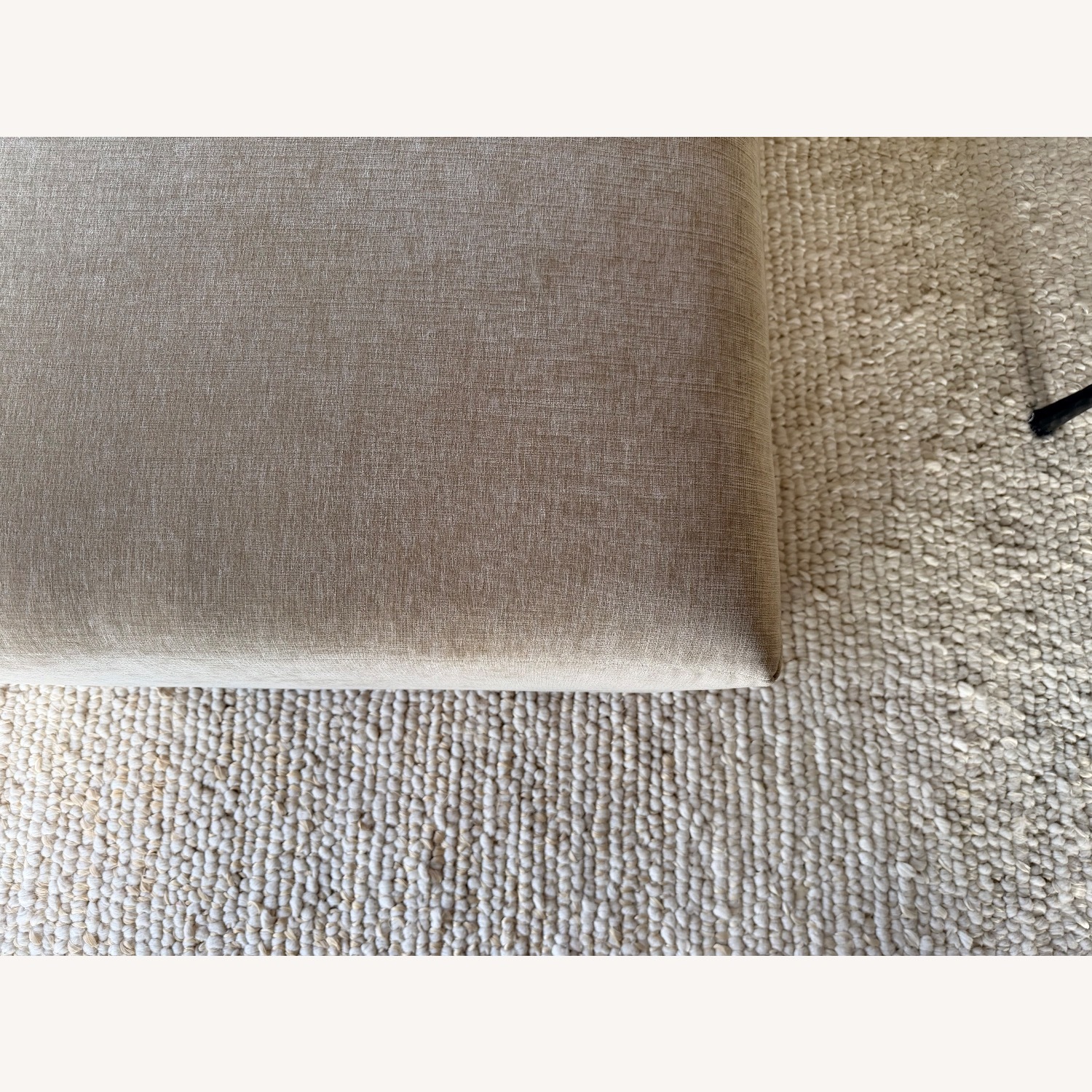 CB2 Faible Wheat Velvet Sofa & Ottoman - image-9