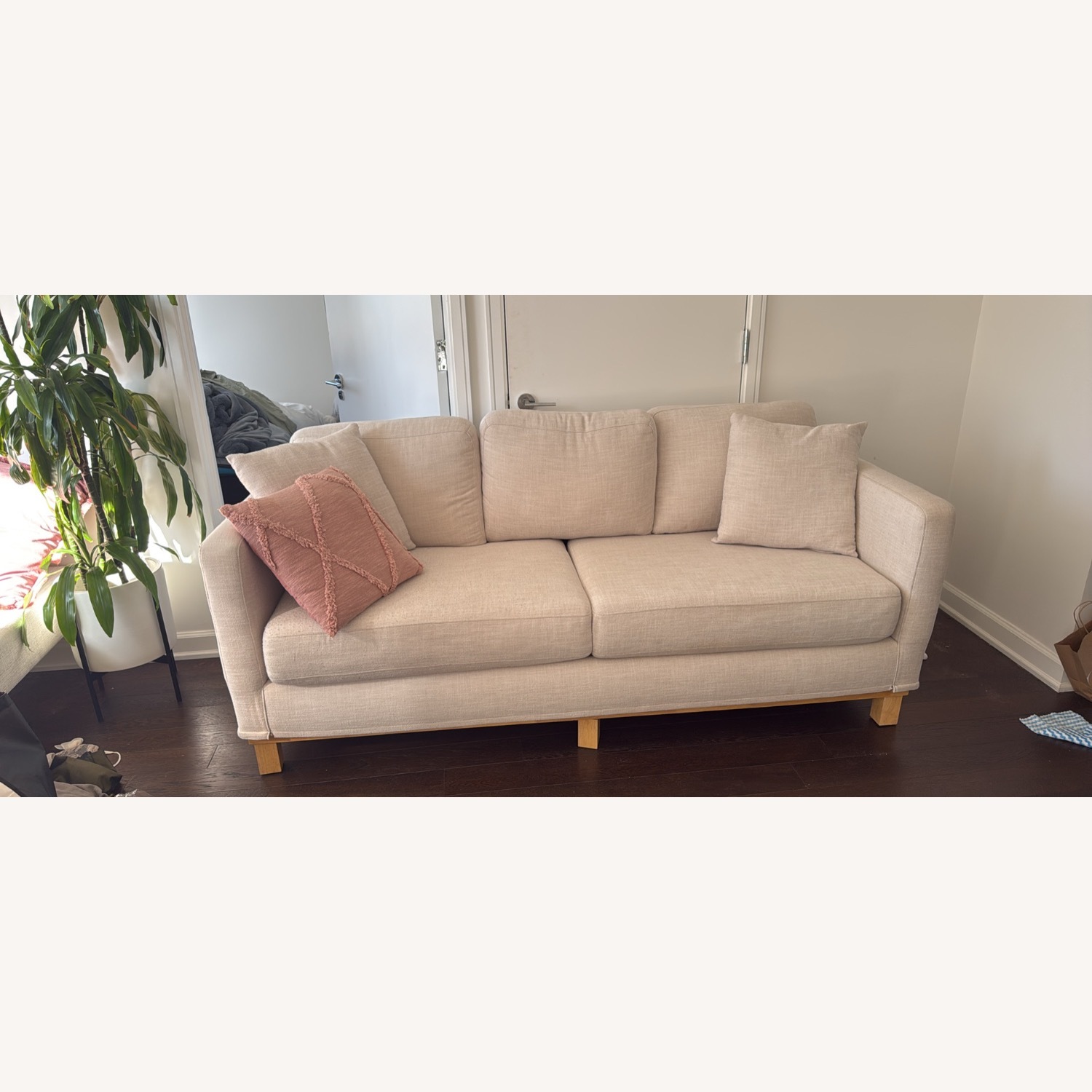 Natural Fabric 3+ Seater Sofa - image-5