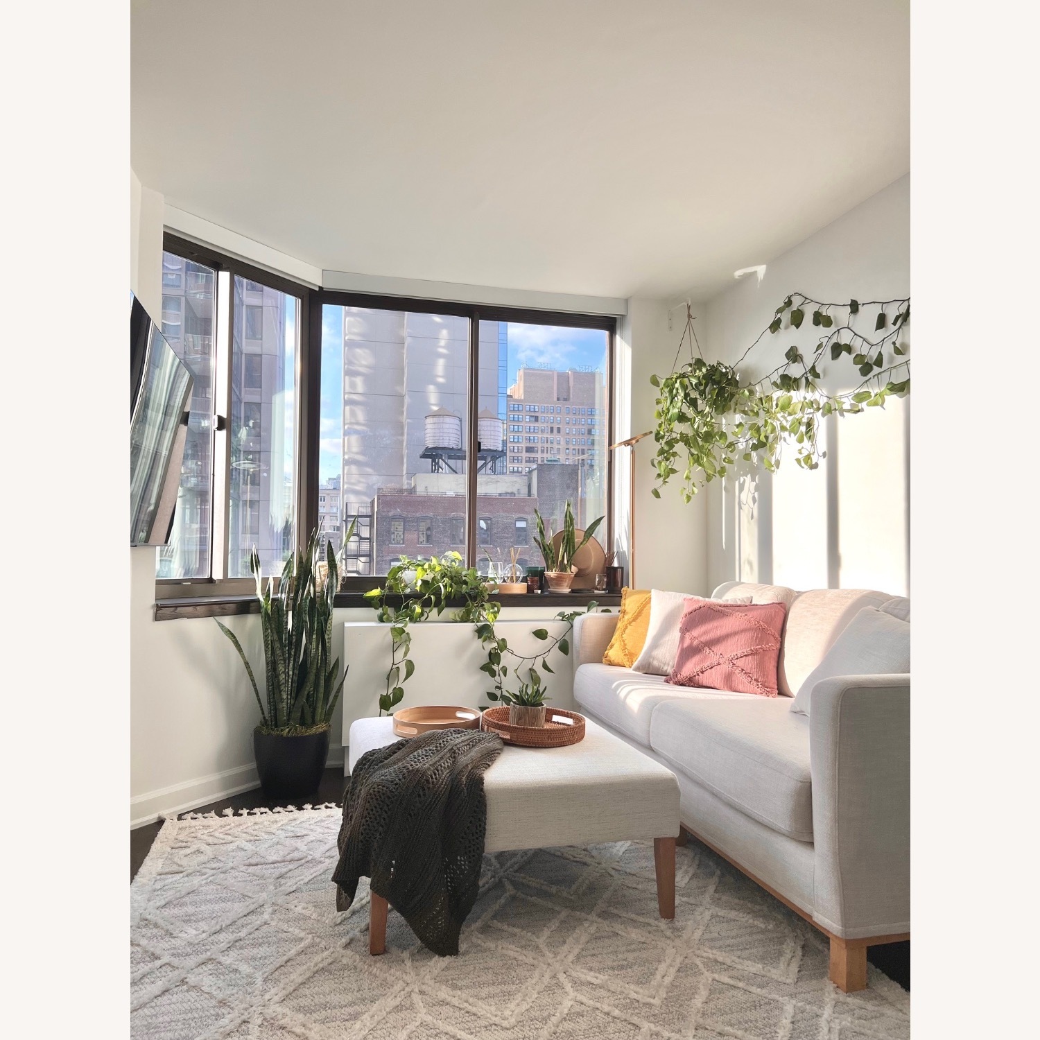 Natural Fabric 3+ Seater Sofa - image-4