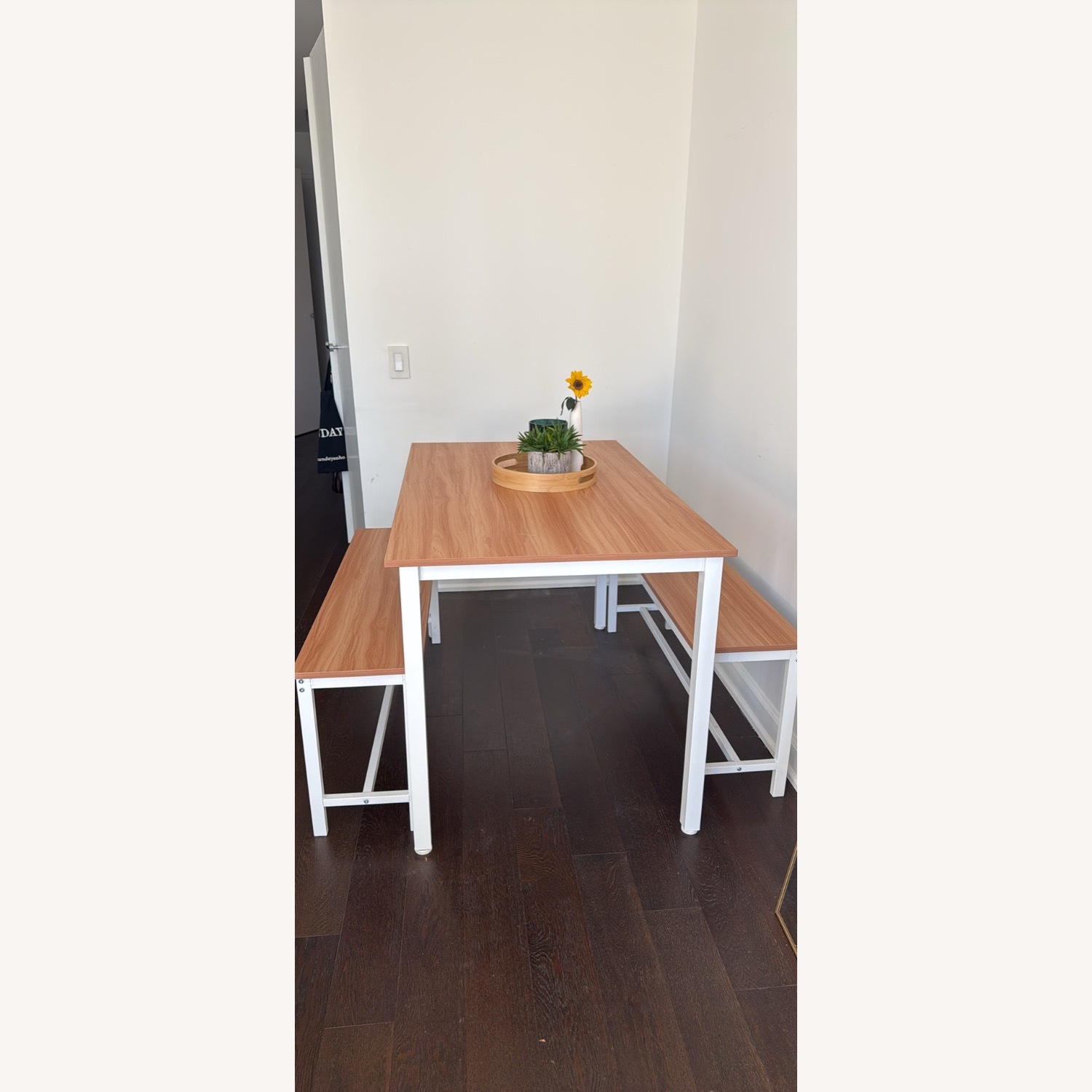 Light Brown Wood Dining Table - image-2