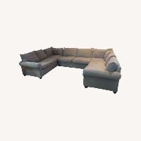 3 Pc U-Shape Fabric Rollarm Sectional