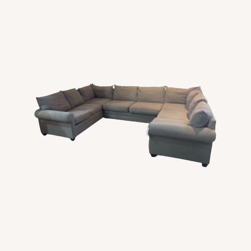 Used 3 Pc U-Shape Fabric Rollarm Sectional for sale on AptDeco